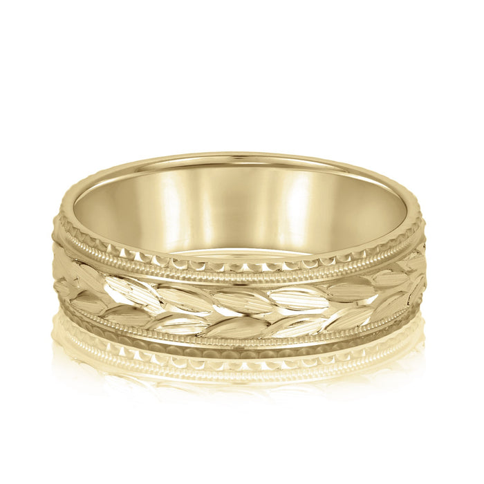 Double Groove Satin Men's Wedding Band 6mm