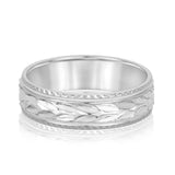 Double Groove Satin Men's Wedding Band 5mm - Image 2