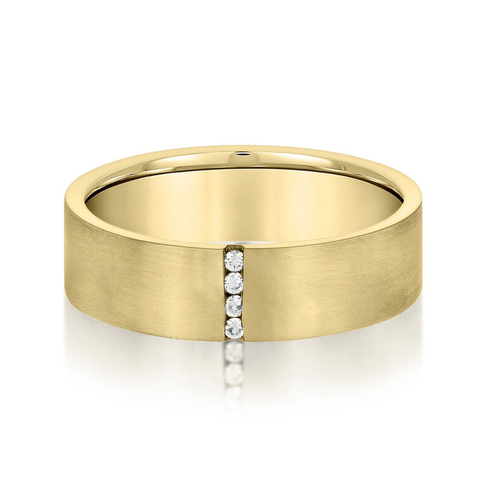 Sleek Divide Diamond Band