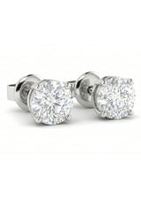 Solitaire Diamond Stud Earrings 1 carat - Image 1