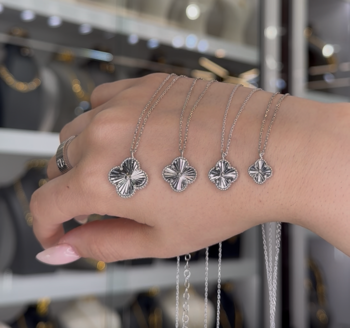 Premium 925 Sterling Silver Single Clover Necklace