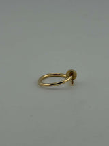 Nail ring, 18k Gold, semi solid - Image 4