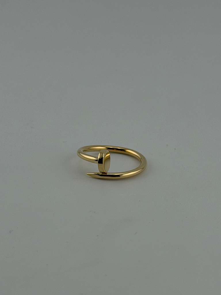 Nail ring, 18k Gold, semi solid - Image 2