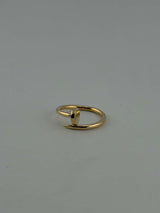 Nail ring, 18k Gold, semi solid - Image 2