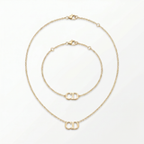 18K Solid Gold Initial Jewelry Set - Image 1
