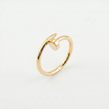 Nail ring, 18k Gold, semi solid - Image 1